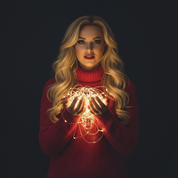 Christmas Lights Portrait