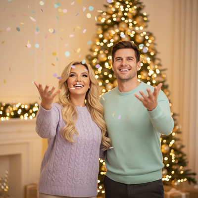 Confetti Shower – Joyful New Year Family