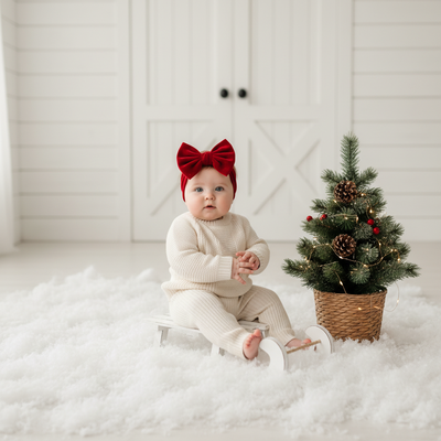 Cream Knit on Sled – Cozy Minimal Studio