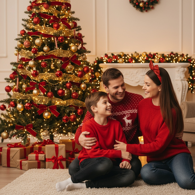 Festive Bow & Cozy Glow