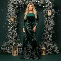 Formal Dark-Green Elegance Portrait