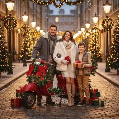 Holiday Street Magic & Vespa Glow