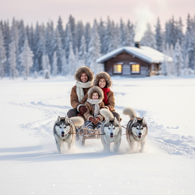 Husky Ride in Lapland