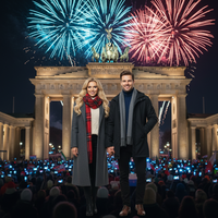 New Year Fireworks – Berlin Gate Celebration