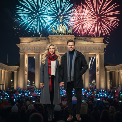 New Year Fireworks – Berlin Gate Celebration