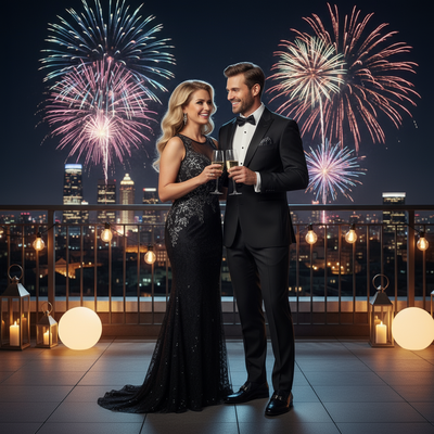 New Year – Moonlit Champagne Toast