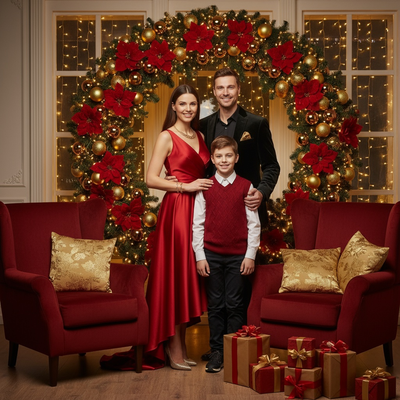 Red Elegance in the Christmas Ring