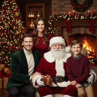 Santa Fireplace - Family of 3