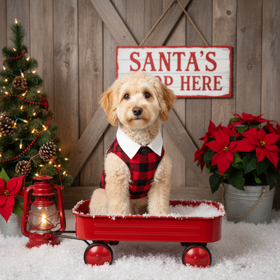 Santa’s Stop – Festive Pet Portrait