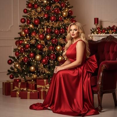 Scarlet Bow – Holiday Glamour