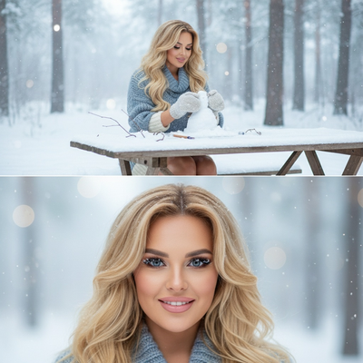 Snow Creation – Gentle Play Diptych