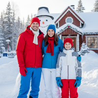 Snowman Outside - Family of 3