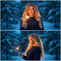 Spark of Night – Festive Glow Diptych