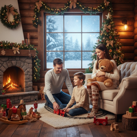 Teddy Bear Christmas Cabin