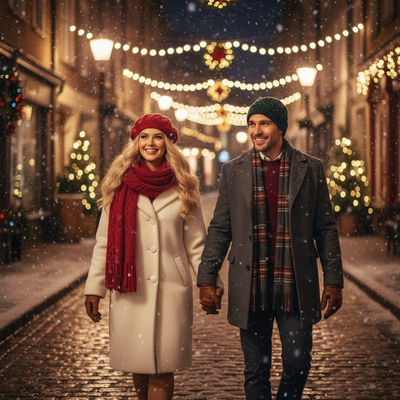 Winter Street Lights – Nighttime Christmas Walk